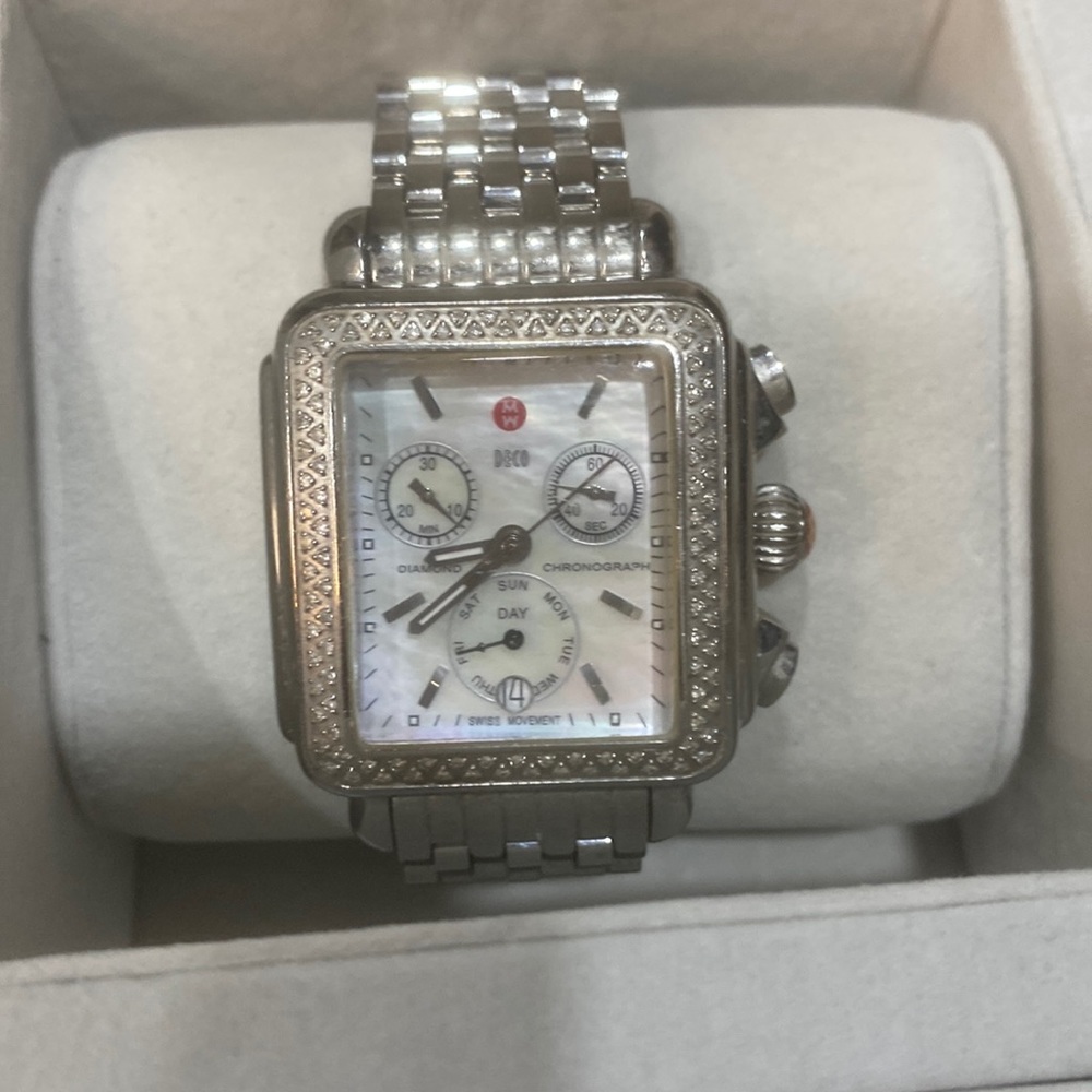 Michele Diamond Deco Watch